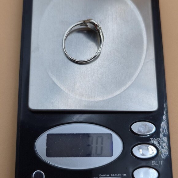 Size 8.5 Sterling Silver Rustic Style Cross Religious Band Ring A5428 - Picture 8 of 8